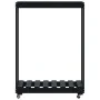 Firewood cart with solid black pine wood wheels 76.5x40x108 cm by , Firewood bags and holders - Ref: Foro24-833334, Price: 80...