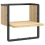 Wall shelf with Sonoma oak bar 30x25x30 cm by , Shelves and shelves - Ref: Foro24-836279, Price: 16,53 €, Discount: %