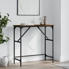 Engineered wood smoked oak console table 75x32x75 cm by , Side tables - Ref: Foro24-834062, Price: 39,34 €, Discount: %