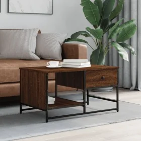 Mesa de centro madera de ingeniería roble marrón 85,5x51x45 cm de , Mesas de centro - Ref: Foro24-835343, Precio: 39,64 €, De...