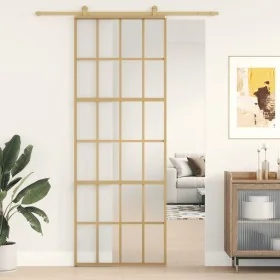 Schiebetür aus goldfarbenem ESG-Milchglas und Aluminium 76x205cm. von , Türen für zu Hause - Ref: Foro24-155175, Preis: 176,6...