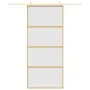 Schiebetür aus goldfarbenem ESG-Milchglas und Aluminium 90x205cm. von , Türen für zu Hause - Ref: Foro24-155182, Preis: 216,0...
