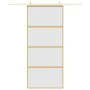 Sliding door, golden frosted ESG glass, aluminum, 90x205cm by , Doors for the home - Ref: Foro24-155182, Price: 216,09 €, Dis...