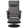 Reclining massage armchair with footrest in gray synthetic leather by , Armchairs - Ref: Foro24-356559, Price: 132,42 €, Disc...