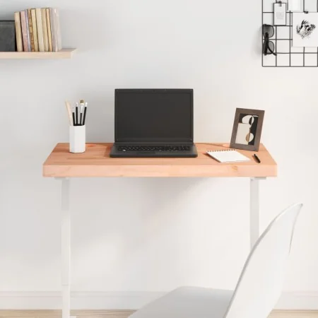 Solid beech wood desktop board 80x40x4 cm by , Desk accessories and products - Ref: Foro24-356088, Price: 39,64 €, Discount: %
