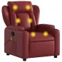 Reclining massage armchair in synthetic red wine leather by , Armchairs - Ref: Foro24-372438, Price: 233,63 €, Discount: %