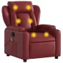 Sillón de masaje reclinable cuero sintético rojo tinto de , Sillones - Ref: Foro24-372438, Precio: 233,63 €, Descuento: %