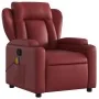 Reclining massage armchair in synthetic red wine leather by , Armchairs - Ref: Foro24-372438, Price: 233,63 €, Discount: %