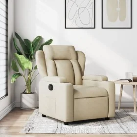 Cream fabric recliner. by , Armchairs - Ref: Foro24-372412, Price: 194,30 €, Discount: %