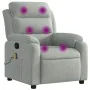 Leicht grauer Samt-Massage-Fernsehsessel von , Sessel - Ref: Foro24-373511, Preis: 258,52 €, Rabatt: %