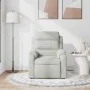 Light gray velvet reclining massage chair by , Armchairs - Ref: Foro24-373511, Price: 246,96 €, Discount: %