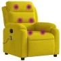 Sillón de masaje reclinable de terciopelo amarillo de , Sillones - Ref: Foro24-373518, Precio: 229,80 €, Descuento: %