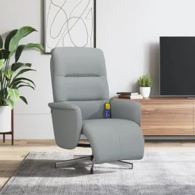 Light gray fabric reclining massage chair with footrest by , Armchairs - Ref: Foro24-356573, Price: 226,72 €, Discount: %
