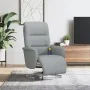 Sillón reclinable de masaje con reposapiés tela gris claro de , Sillones - Ref: Foro24-356573, Precio: 226,72 €, Descuento: %