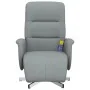 Sillón reclinable de masaje con reposapiés tela gris claro de , Sillones - Ref: Foro24-356573, Precio: 226,72 €, Descuento: %