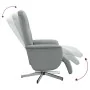 Sillón reclinable de masaje con reposapiés tela gris claro de , Sillones - Ref: Foro24-356573, Precio: 226,72 €, Descuento: %