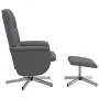 Verstellbarer Sessel mit dunkelgrauem Stoffbezug und Fußstütze. von , Sessel - Ref: Foro24-356571, Preis: 161,34 €, Rabatt: %