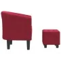 Sessel mit Hocker aus bordeauxrotem Samt von , Sessel - Ref: Foro24-356455, Preis: 182,83 €, Rabatt: %