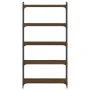 Bookcase with 5 shelves made of engineered oak wood, brown color, measuring 80x30x154 cm. by , Bookcases and shelves - Ref: F...