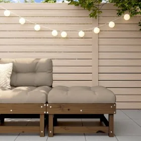 Solid pine wood garden stool in honey brown. by , Modular outdoor sofas - Ref: Foro24-825383, Price: 65,06 €, Discount: %