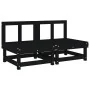 Garden center sofas 2 units solid black pine wood by , Modular outdoor sofas - Ref: Foro24-825405, Price: 119,21 €, Discount: %