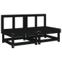 Zwei zentrale Gartensofas aus massivem schwarzen Kiefernholz von , Modulare Sofas für den Außenbereich - Ref: Foro24-825405, ...
