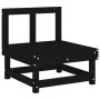 Garden center sofas 2 units solid black pine wood by , Modular outdoor sofas - Ref: Foro24-825405, Price: 119,21 €, Discount: %