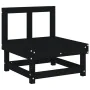 Zwei zentrale Gartensofas aus massivem schwarzen Kiefernholz von , Modulare Sofas für den Außenbereich - Ref: Foro24-825405, ...