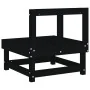 Garden center sofas 2 units solid black pine wood by , Modular outdoor sofas - Ref: Foro24-825405, Price: 119,21 €, Discount: %