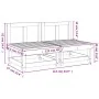 Garden center sofas 2 units solid black pine wood by , Modular outdoor sofas - Ref: Foro24-825405, Price: 119,21 €, Discount: %