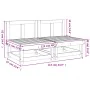 Zwei zentrale Gartensofas aus massivem schwarzen Kiefernholz von , Modulare Sofas für den Außenbereich - Ref: Foro24-825405, ...