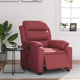 Electric reclining armchair in synthetic red wine leather by , Armchairs - Ref: Foro24-3205032, Price: 271,71 €, Discount: %