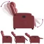 Sillón reclinable eléctrico de cuero sintético rojo tinto de , Sillones - Ref: Foro24-3205032, Precio: 272,42 €, Descuento: %