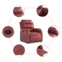 Elektrischer Relaxsessel aus rotem Kunstleder von , Sessel - Ref: Foro24-3205032, Preis: 272,42 €, Rabatt: %