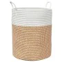 Cesta de almacenaje algodón marrón y blanco Ø38x46 cm de , Cestas - Ref: Foro24-358484, Precio: 36,15 €, Descuento: %