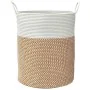 Brown and white cotton storage basket Ø38x46 cm by , Baskets - Ref: Foro24-358484, Price: 37,03 €, Discount: %