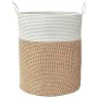 Cesta de almacenaje algodón marrón y blanco Ø38x46 cm de , Cestas - Ref: Foro24-358484, Precio: 36,15 €, Descuento: %