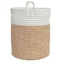 Brown and white cotton storage basket Ø38x46 cm by , Baskets - Ref: Foro24-358484, Price: 37,03 €, Discount: %