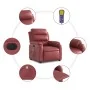 Reclining electric massage armchair in synthetic red wine leather. by , Armchairs - Ref: Foro24-3205039, Price: 289,61 €, Dis...