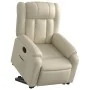 Cream-colored artificial leather reclining and lift chair by , Armchairs - Ref: Foro24-3205265, Price: 332,17 €, Discount: %
