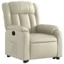 Sillón reclinable elevable cuero artificial color crema de , Sillones - Ref: Foro24-3205265, Precio: 331,94 €, Descuento: %
