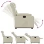 Cream-colored artificial leather reclining and lift chair by , Armchairs - Ref: Foro24-3205265, Price: 332,17 €, Discount: %