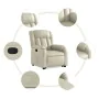 Sillón reclinable elevable cuero artificial color crema de , Sillones - Ref: Foro24-3205265, Precio: 331,94 €, Descuento: %