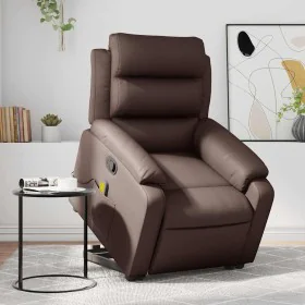 Brauner Kunstleder-Fußmassage-Sessel mit Liegefunktion von , Sessel - Ref: Foro24-3205051, Preis: 306,98 €, Rabatt: %