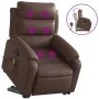 Brown synthetic leather foot massage recliner by , Armchairs - Ref: Foro24-3205051, Price: 306,84 €, Discount: %