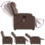 Sillón reclinable de masaje de pie de cuero sintético marrón de , Sillones - Ref: Foro24-3205051, Precio: 306,84 €, Descuento: %