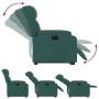 Sillón reclinable elevable tela verde oscuro de , Sillones - Ref: Foro24-3205322, Precio: 313,98 €, Descuento: %