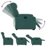 Verstellbarer Aufstehsessel aus dunkelgrünem Stoff von , Sessel - Ref: Foro24-3205322, Preis: 313,98 €, Rabatt: %