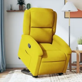 Sillón reclinable elevable terciopelo amarillo de , Sillones - Ref: Foro24-3204307, Precio: 282,52 €, Descuento: %