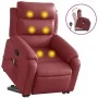 Sillón reclinable de masaje de pie cuero artificial rojo tinto de , Sillones - Ref: Foro24-3205053, Precio: 336,13 €, Descuen...